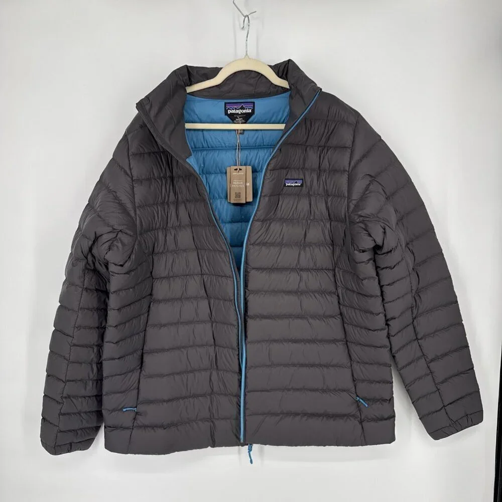 Patagonia Men's Size XXL Gray Down Sweater Insulated Puffer Jacket #84675 NWT